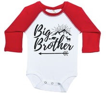 Load image into Gallery viewer, Big Brother - Mountains / Raglan Baby Onesie / Long Sleeve - Baffle
