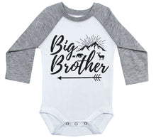 Load image into Gallery viewer, Big Brother - Mountains / Raglan Baby Onesie / Long Sleeve - Baffle
