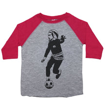 Load image into Gallery viewer, Bob Marley Soccer - Toddler Raglan T-Shirt - Baffle
