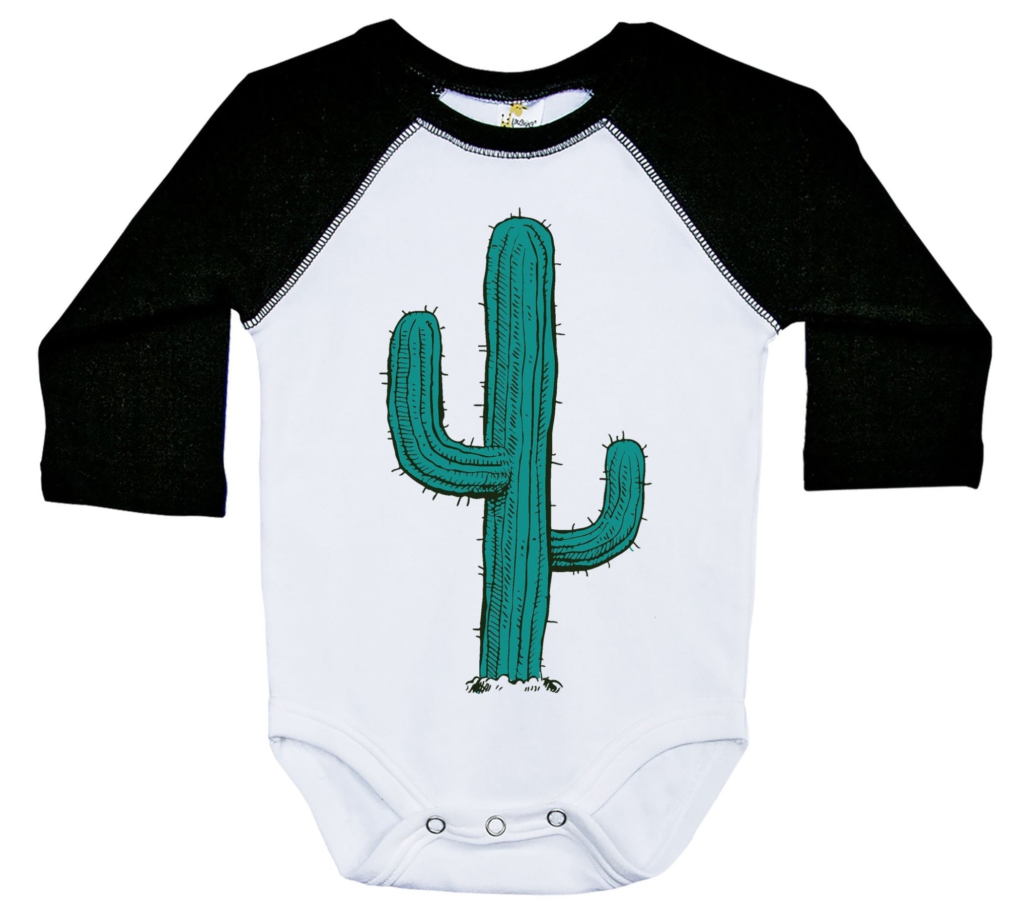 Cactus / Raglan Onesie / Long Sleeve – Baffle