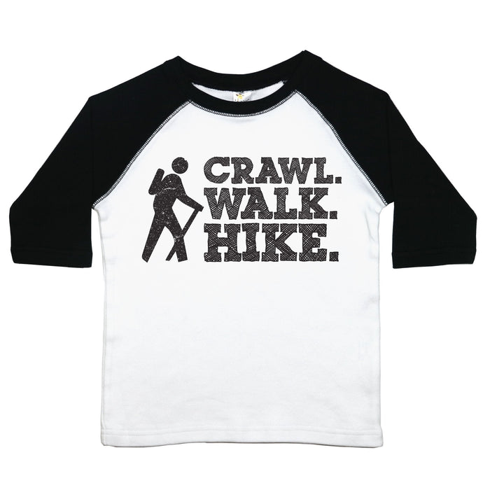 Crawl. Walk. Hike - Toddler Raglan T-Shirt - Baffle