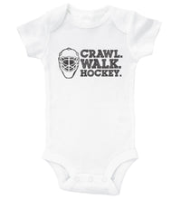 Load image into Gallery viewer, Crawl. Walk. Hockey / Basic Onesie - Baffle
