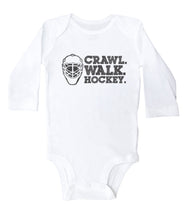 Load image into Gallery viewer, Crawl. Walk. Hockey / Basic Onesie - Baffle
