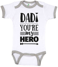 Load image into Gallery viewer, Dad You&#39;re My Hero / Ringer Onesie - Baffle
