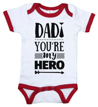 Load image into Gallery viewer, Dad You&#39;re My Hero / Ringer Onesie - Baffle
