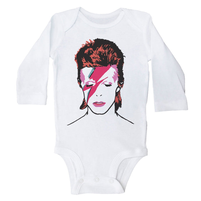 David Bowie - Long Sleeve Baby Onesie - Baffle