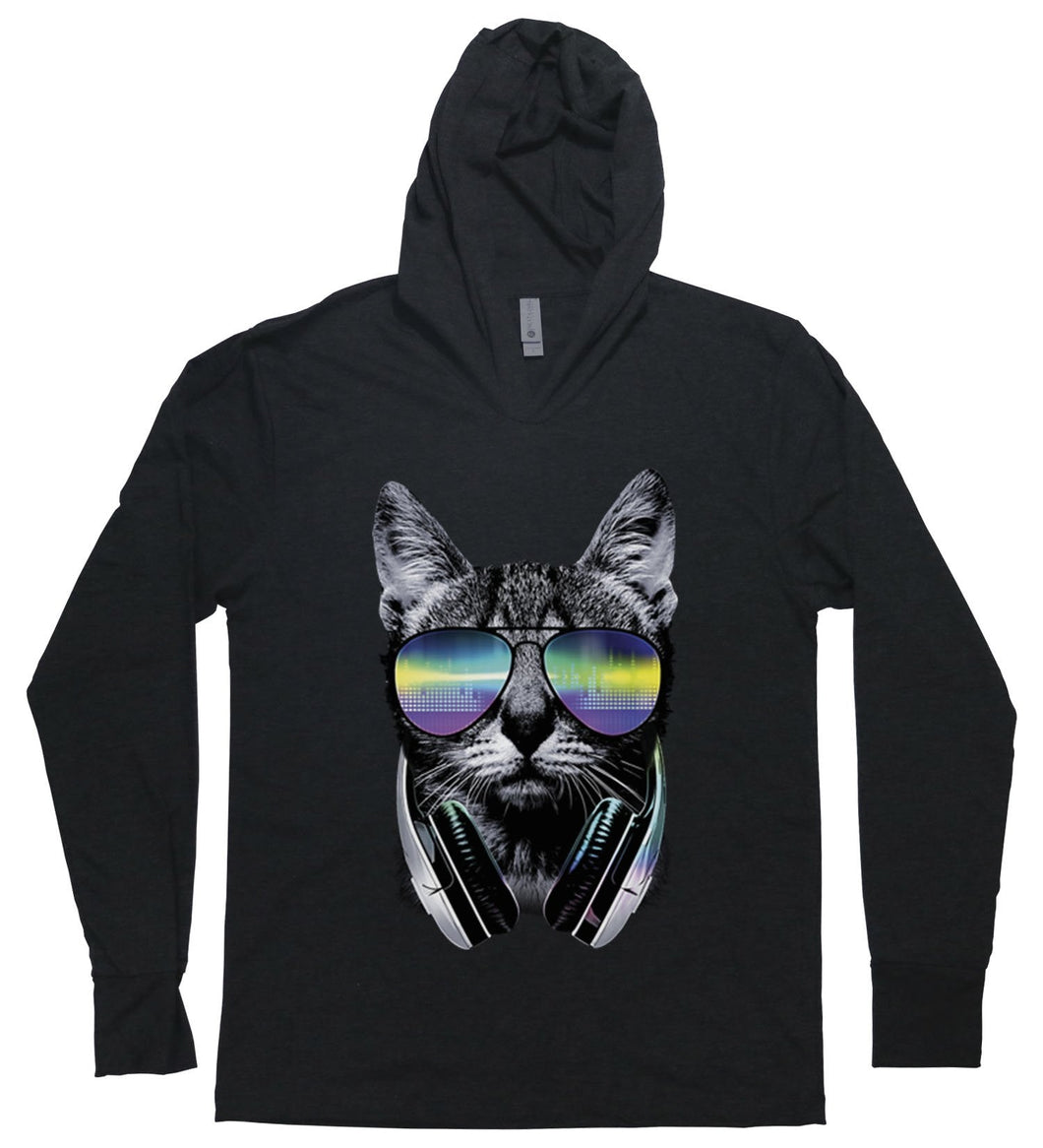 DJ Cat - Hooded T-Shirt - Baffle