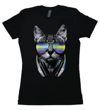 Load image into Gallery viewer, DJ Cat - Women&#39;s Boyfriend T-Shirt - Baffle
