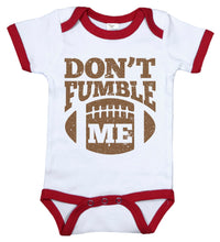 Load image into Gallery viewer, Don&#39;t Fumble Me / Football Ringer Onesie - Baffle
