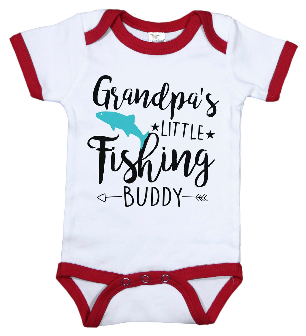 Grandpa's Little Fishing Buddy / Gpa Ringer Onesie - Baffle