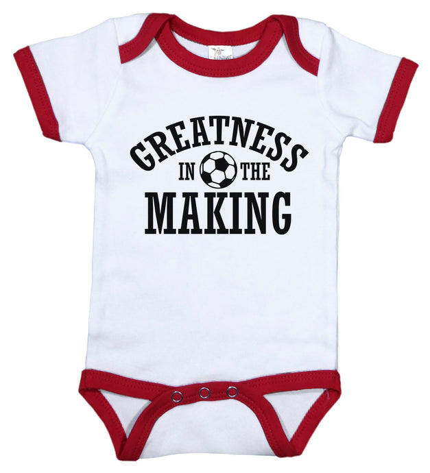 Greatness In The Making / Soccer Ringer Onesie - Baffle