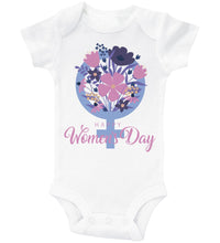 Load image into Gallery viewer, Happy Women&#39;s Day Flowers / Basic Onesie - Baffle
