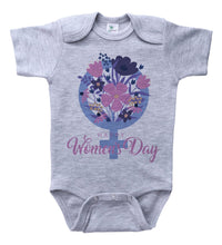 Load image into Gallery viewer, Happy Women&#39;s Day Flowers / Basic Onesie - Baffle
