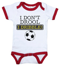 Load image into Gallery viewer, I Don&#39;t Drool I Dribble / Soccer Ringer Onesie - Baffle
