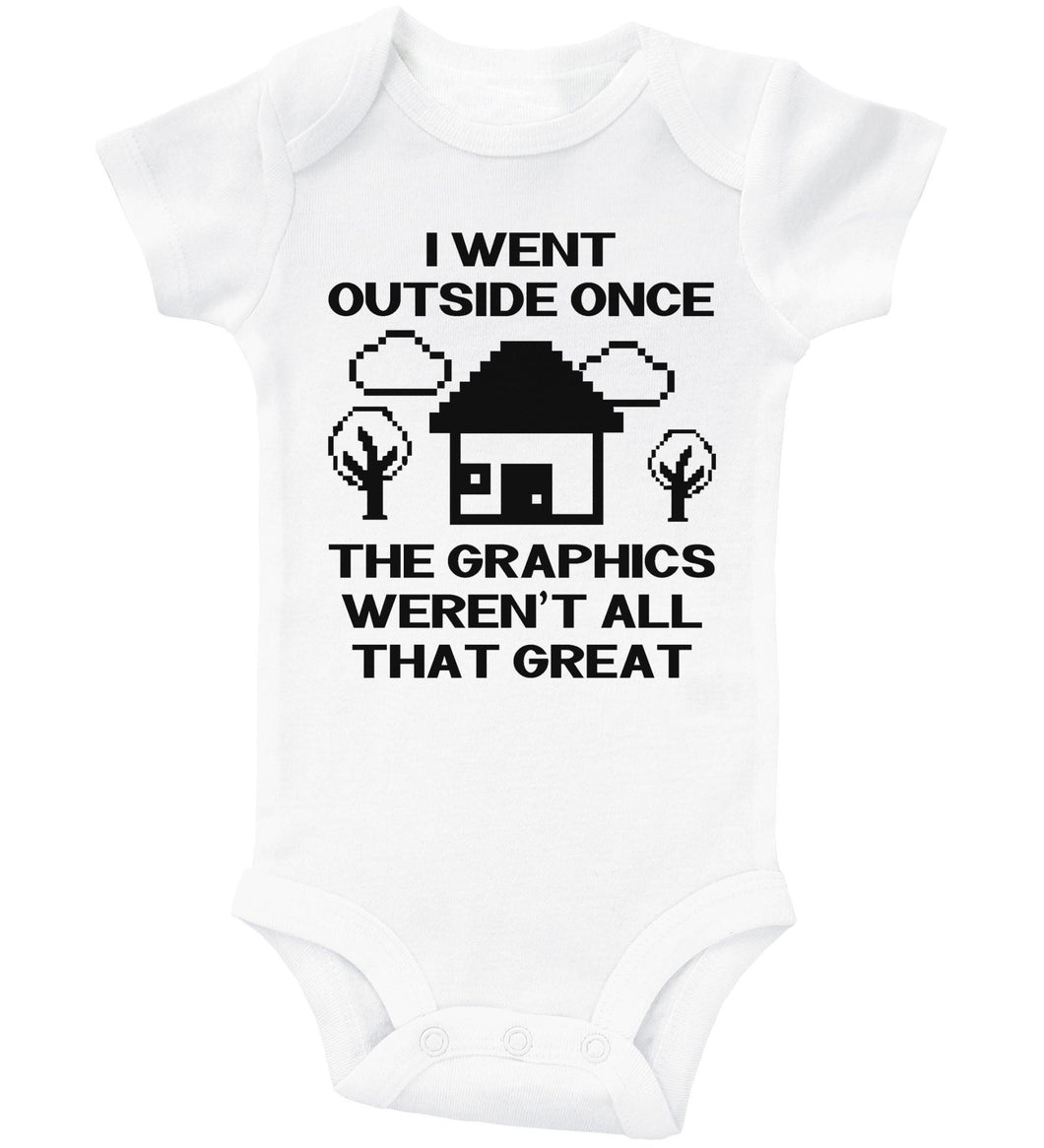 I WENT OUTSIDE ONCE THE GRAPHICS WEREN'T ALL THAT GREAT - Basic Onesie - Baffle