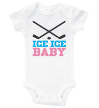 Load image into Gallery viewer, Ice Ice Baby (Pink) / Hockey Basic Onesie - Baffle
