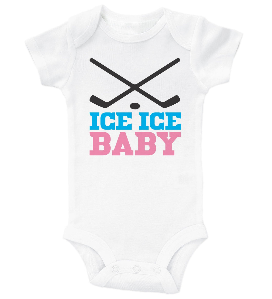 Ice Ice Baby (Pink) / Hockey Basic Onesie - Baffle