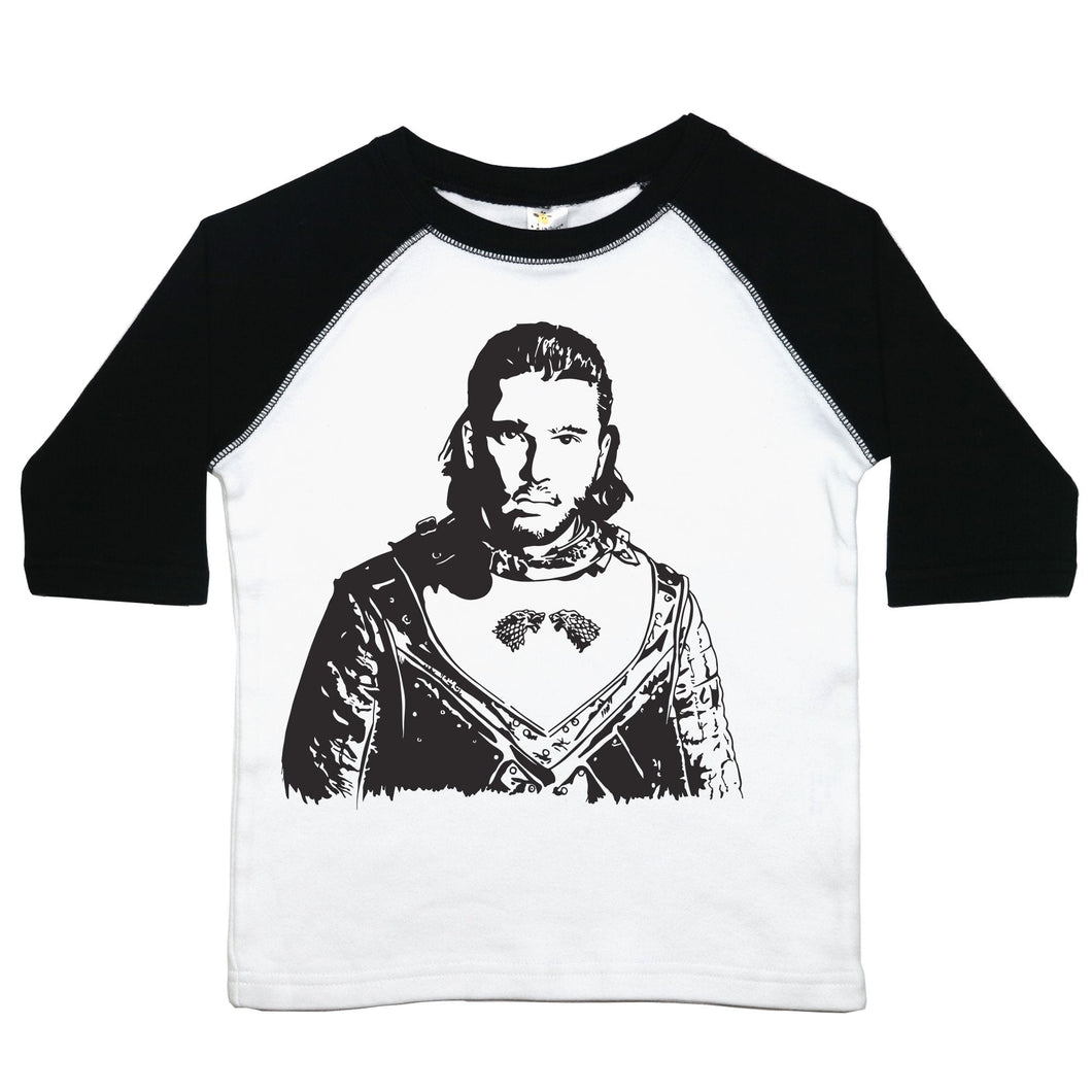 Jon Snow - Toddler Raglan T-Shirt - Baffle