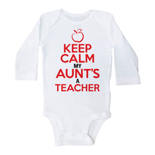 Load image into Gallery viewer, KEEP CALM MY AUNT&#39;S A TEACHER - Basic Onesie - Baffle
