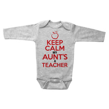 Load image into Gallery viewer, KEEP CALM MY AUNT&#39;S A TEACHER - Basic Onesie - Baffle
