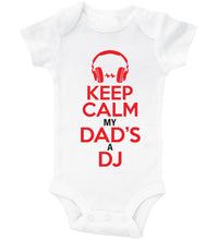 Load image into Gallery viewer, Keep Calm My Dad&#39;s A DJ / Basic Onesie - Baffle
