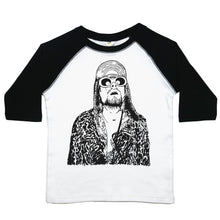 Load image into Gallery viewer, Kurt Cobain in Sunglasses - Toddler Raglan T-Shirt - Baffle
