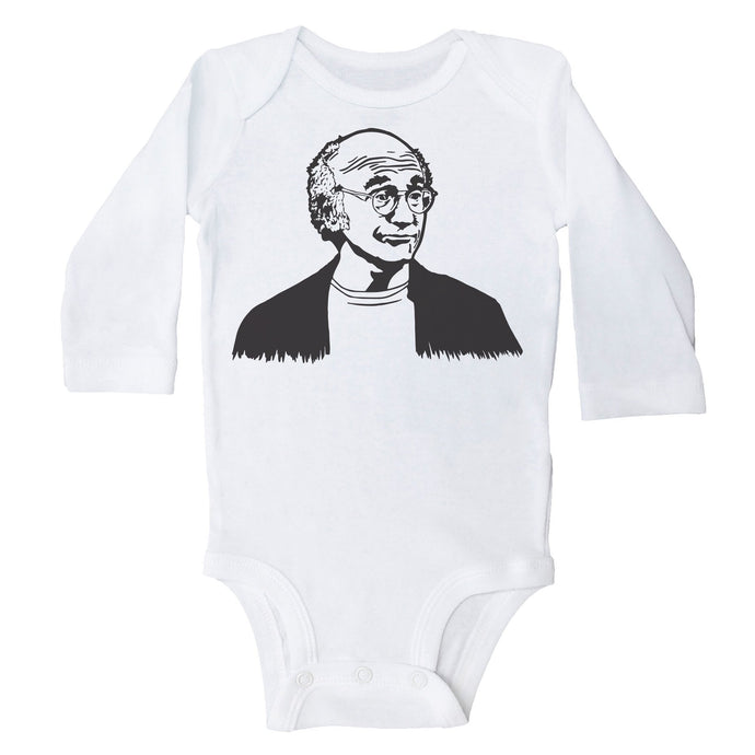 Larry David - Long Sleeve Baby Onesie - Baffle