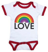 Load image into Gallery viewer, LOVE / Pride Ringer Onesie - Baffle
