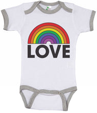 Load image into Gallery viewer, LOVE / Pride Ringer Onesie - Baffle
