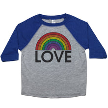 Load image into Gallery viewer, Love Rainbow - Toddler Raglan T-Shirt - Baffle
