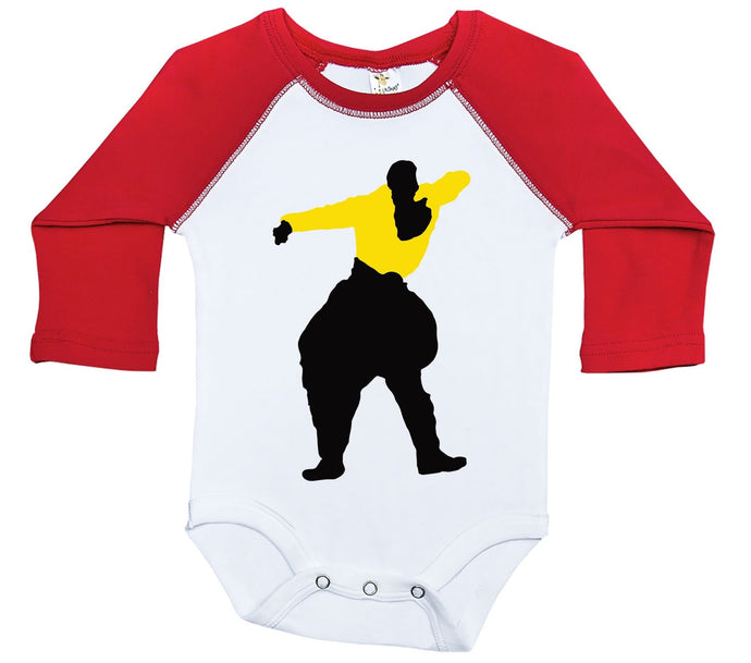 M.C. Hammer - Yellow Shirt / Raglan Onesie / Long Sleeve - Baffle