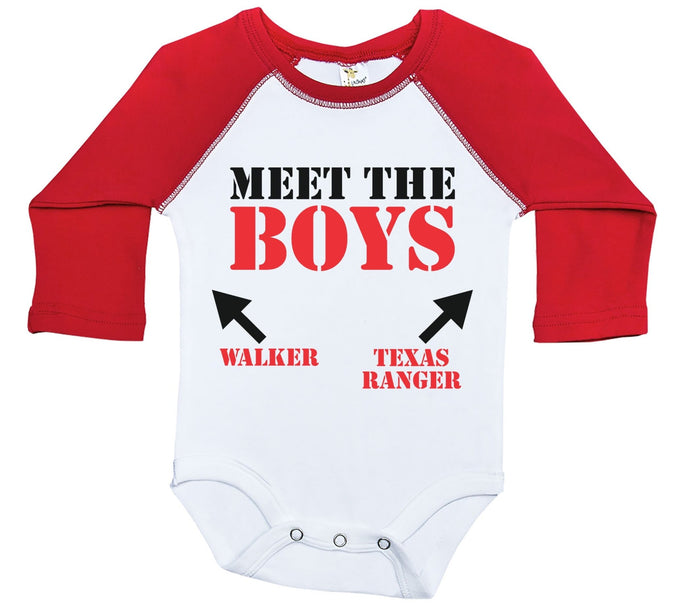 Meet The Boys - Walker Texas Ranger / Raglan Onesie / Long Sleeve - Baffle
