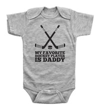 Load image into Gallery viewer, My Favorite Hockey Player Is Daddy / Basic Onesie - Baffle
