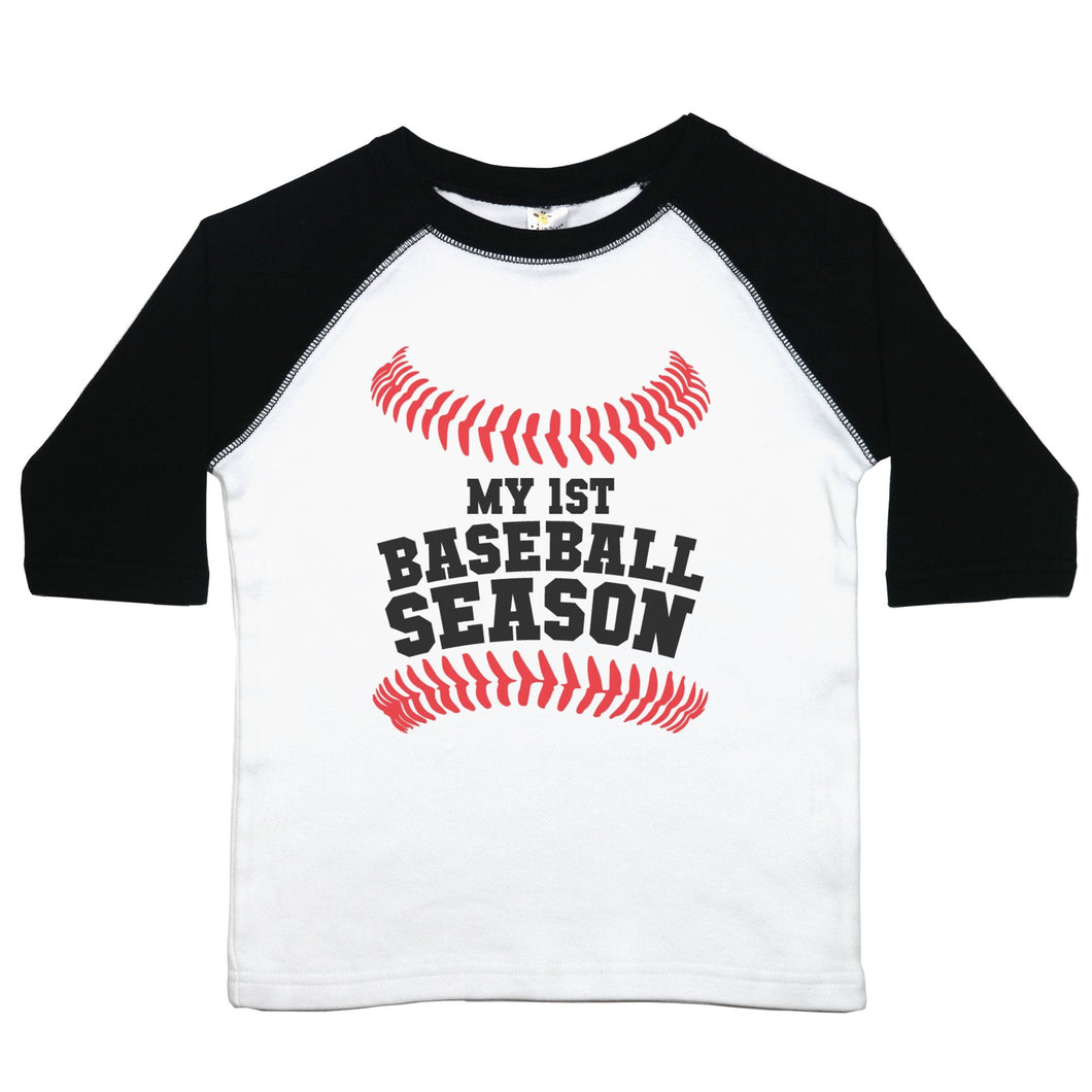My First Baseball Season - Toddler Raglan T-Shirt - Baffle