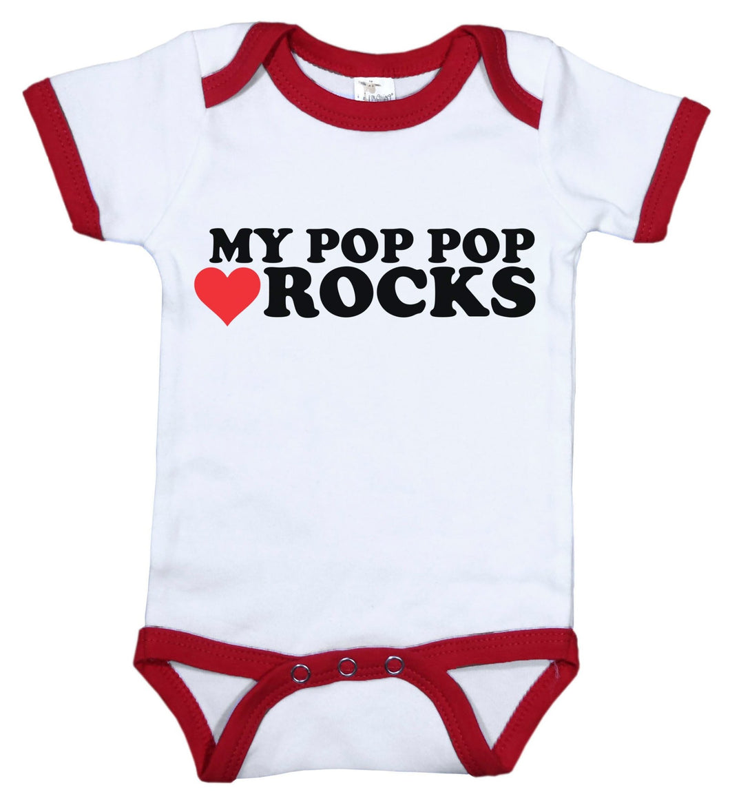 My Pop Pop Rocks / Grandpa Ringer Onesie - Baffle