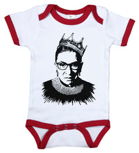 Load image into Gallery viewer, Notorious R.B.G/ Ruth Bader Ginsburg Ringer Onesie - Baffle
