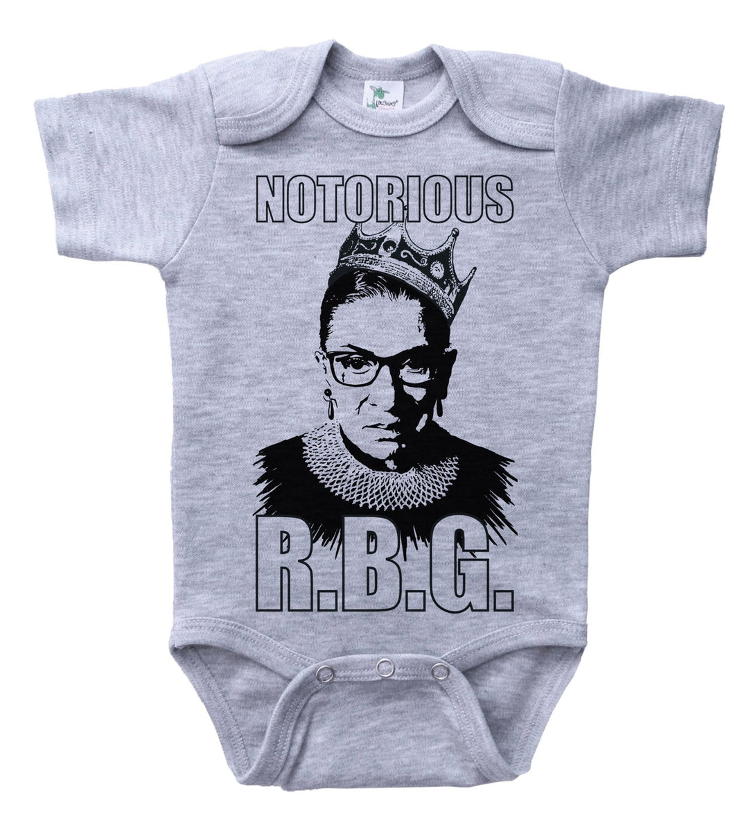 Notorious RBG w/ TEXT - RBG Ruth Bader Ginsburg / Basic Onesie – Baffle