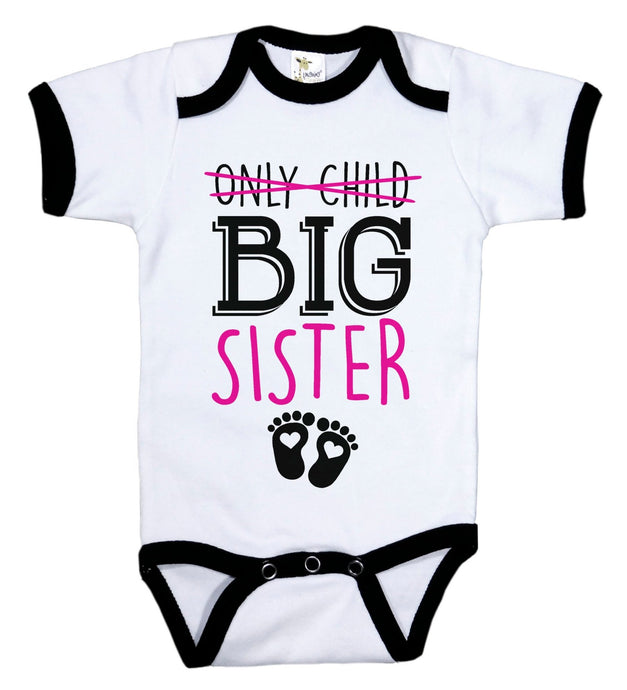 Only Child, Big Sister / Big Sister Ringer Onesie - Baffle