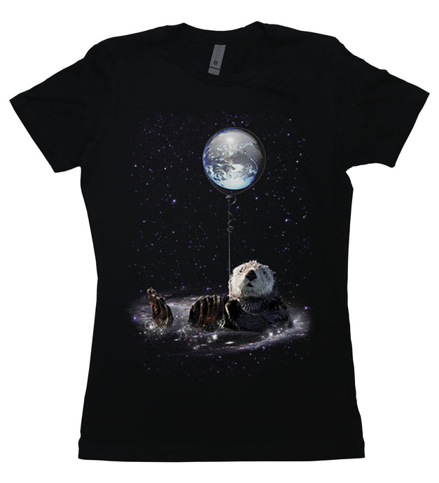 Otter Space - Women's Boyfriend T-Shirt - Baffle