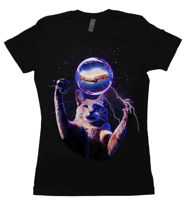 PB&J Cat - Women's Boyfriend T-Shirt - Baffle