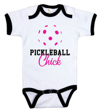Load image into Gallery viewer, Pickleball Chick / Pickleball Ringer Onesie - Baffle
