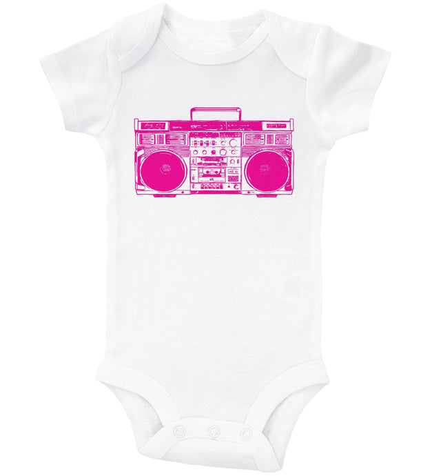 PINK BOOMBOX / 90'S Inspired Baby Onesie - Baffle