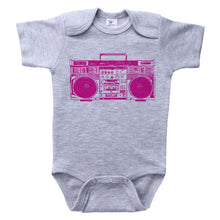 Load image into Gallery viewer, PINK BOOMBOX / 90&#39;S Inspired Baby Onesie - Baffle
