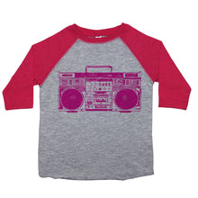 Load image into Gallery viewer, Pink Boombox - Toddler Raglan T-Shirt - Baffle
