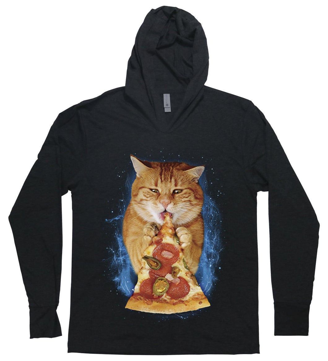 Pizza Cat - Hooded T-Shirt - Baffle