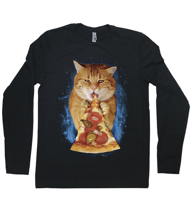 Pizza Cat - Long Sleeve T-Shirt - Baffle