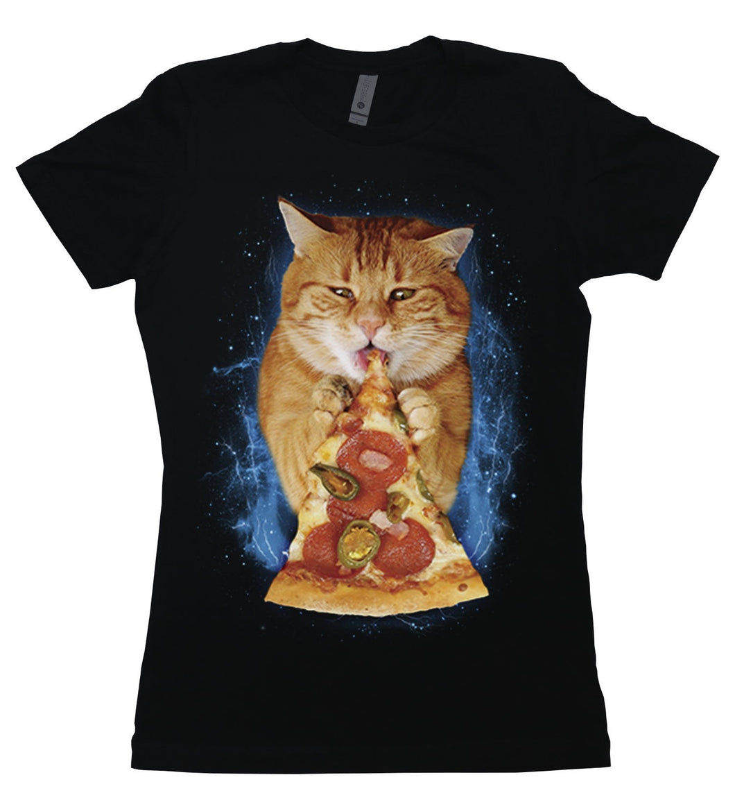 Pizza Cat - Women's Boyfriend T-Shirt - Baffle
