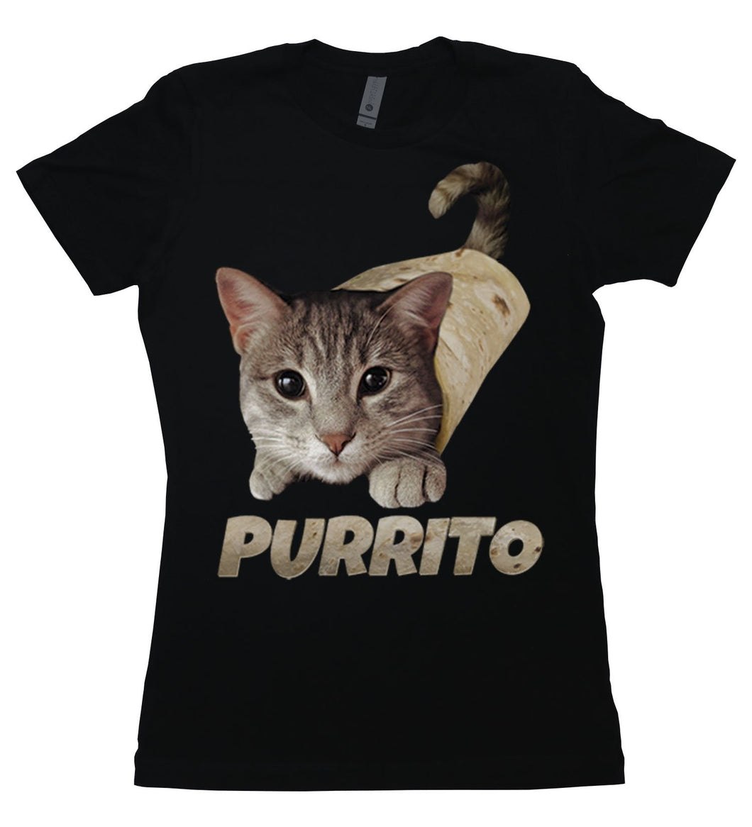 Purrito - Women's Boyfriend T-Shirt - Baffle