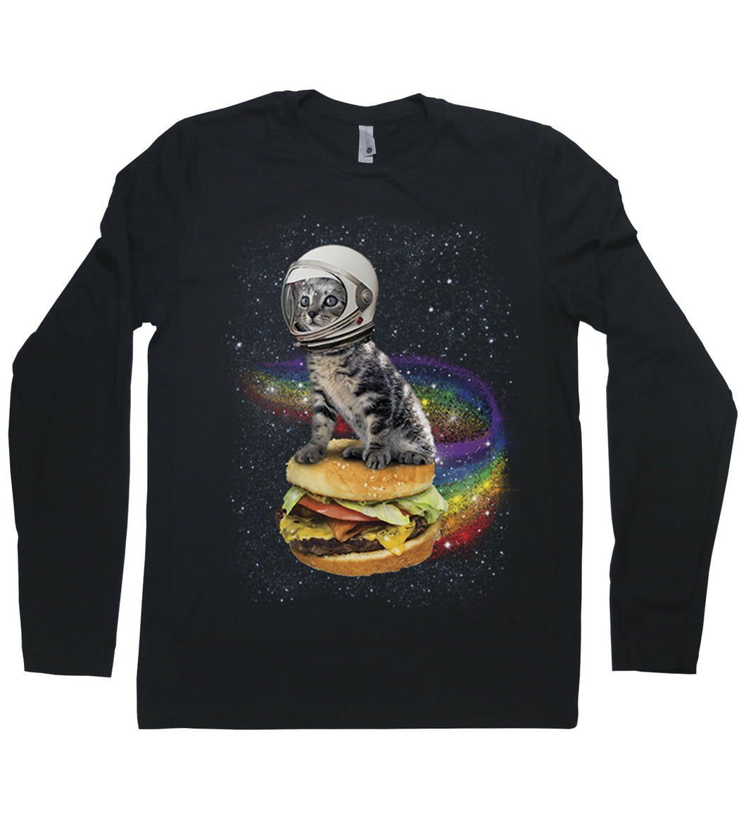 Rainbow Burger Kitty - Long Sleeve T-Shirt - Baffle