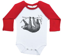 Load image into Gallery viewer, Sloth / Raglan Onesie / Long Sleeve - Baffle
